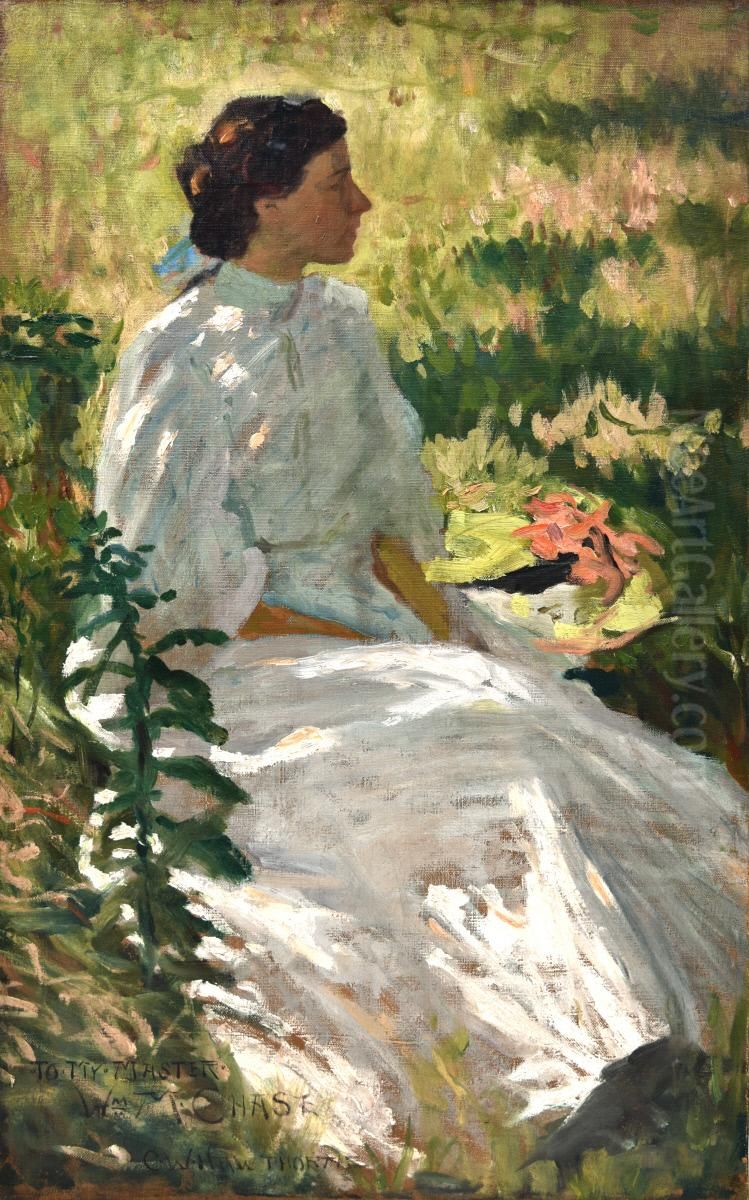 A Study in White Oil Painting by Charles Hawthorne