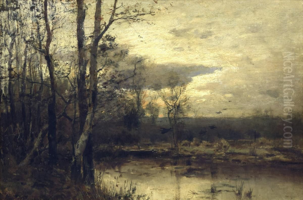 November Sunset Oil Painting by John Francis Murphy