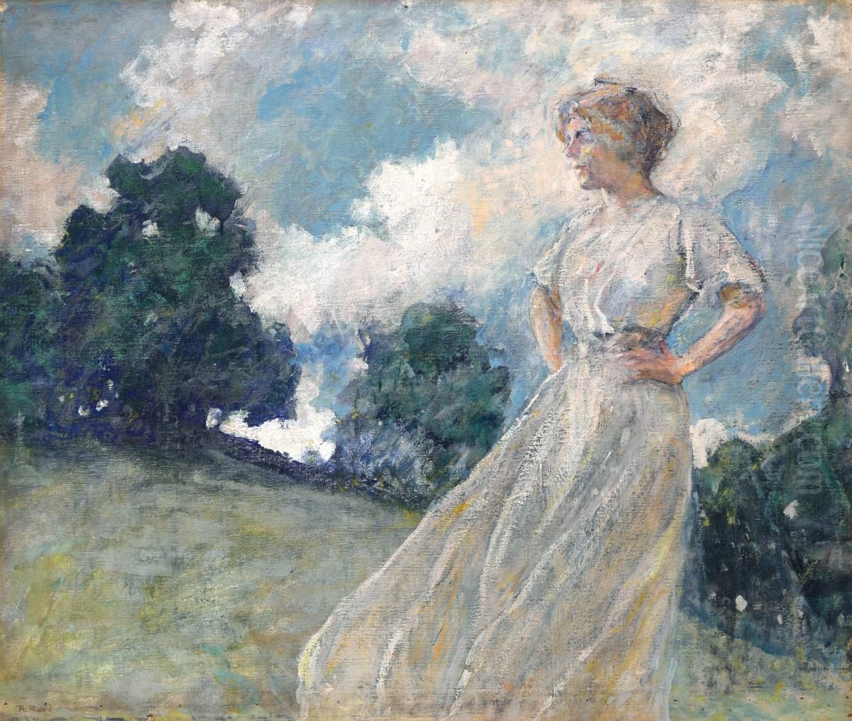 Summer Breezes Oil Painting by Robert Lewis Reid