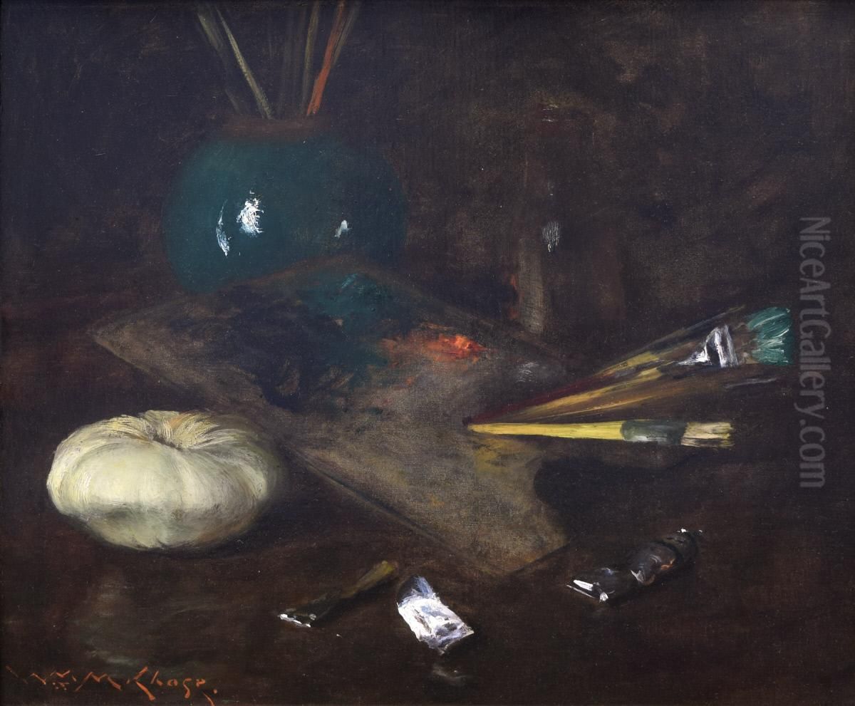 My Palette Oil Painting by William Merritt Chase