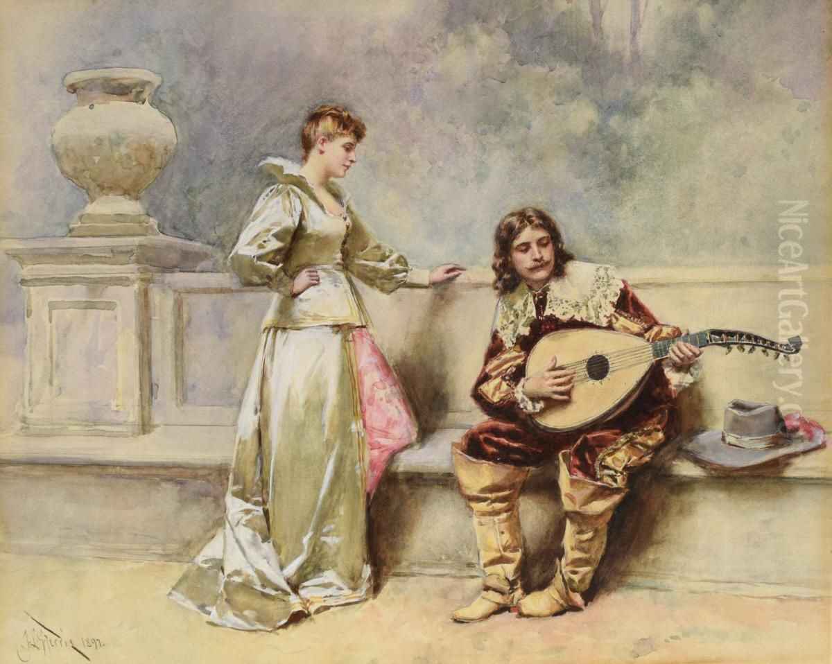 Serenade Oil Painting by Jean-Leon Gerome Ferris