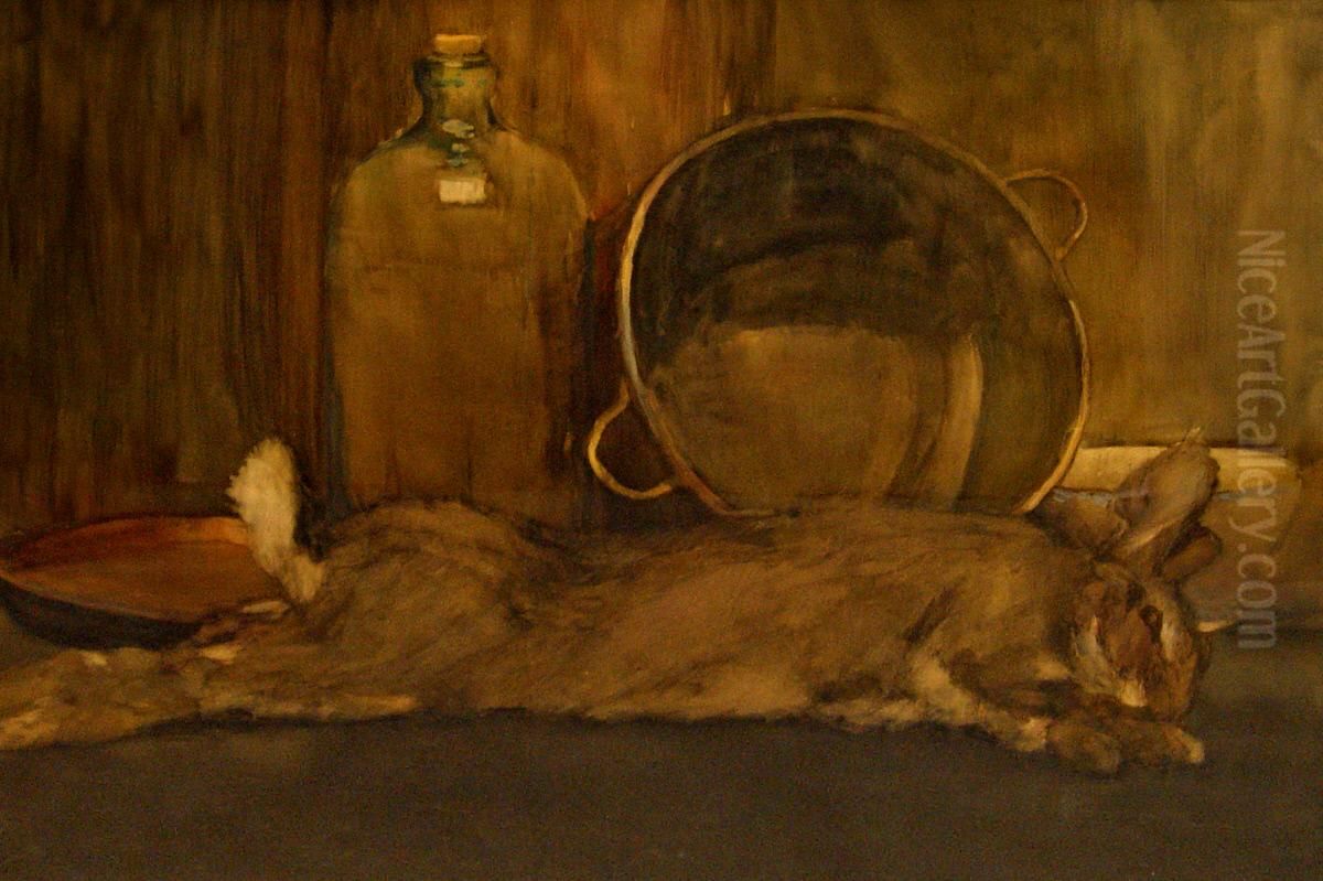 Still Life with Rabbit Oil Painting by J. Alden Weir
