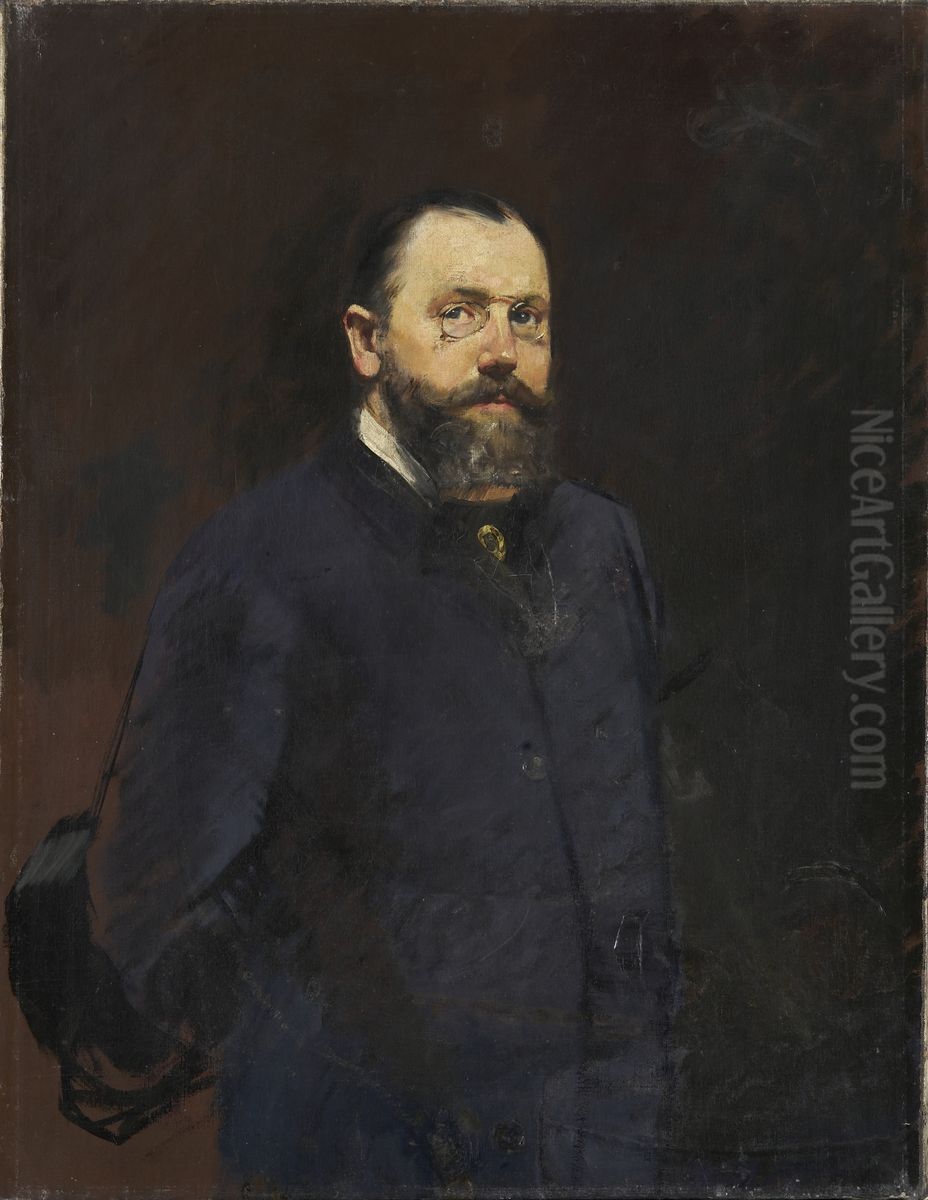 Portrait of Viggo Glahn Orbeck Oil Painting by Christian Krohg