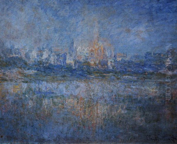 Vetheuil dans le brouillard Oil Painting by Claude Oscar Monet