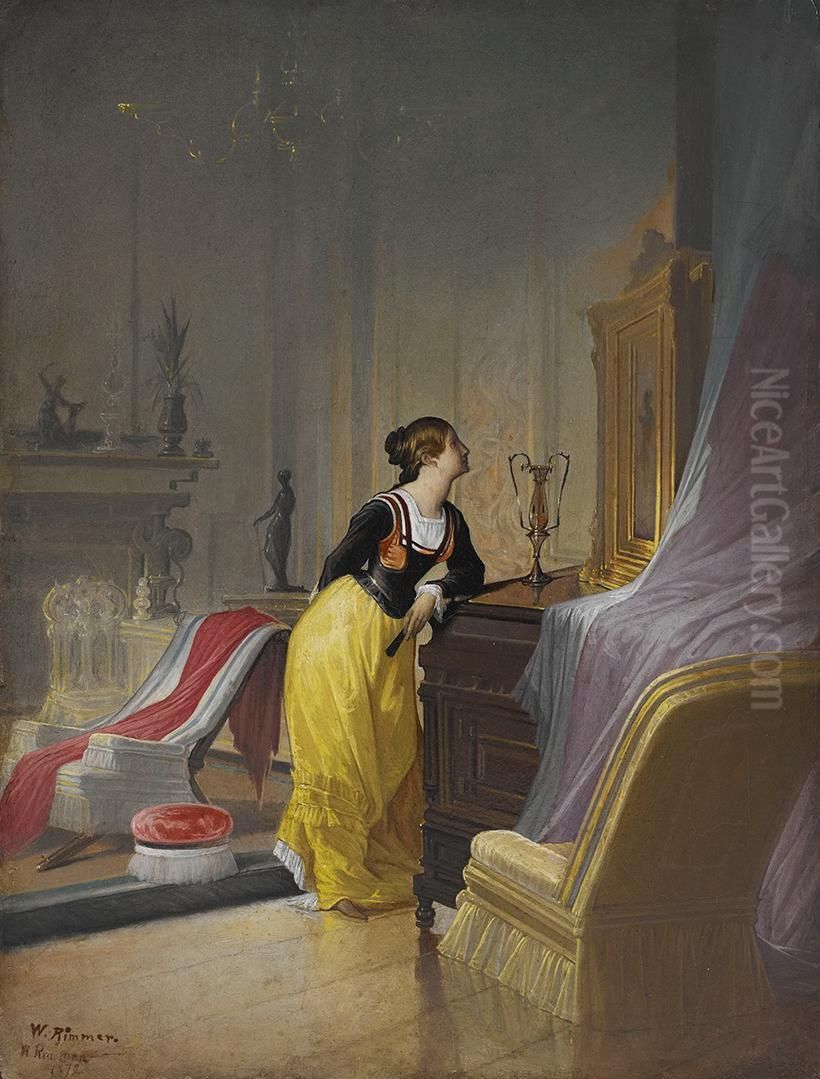 Interior/Before the Picture Oil Painting by William Rimmer