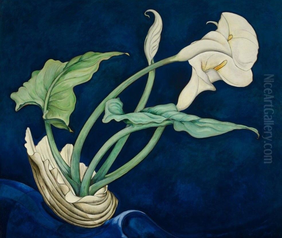 Calla Lilies (Bert Savoy) Oil Painting by Charles Demuth