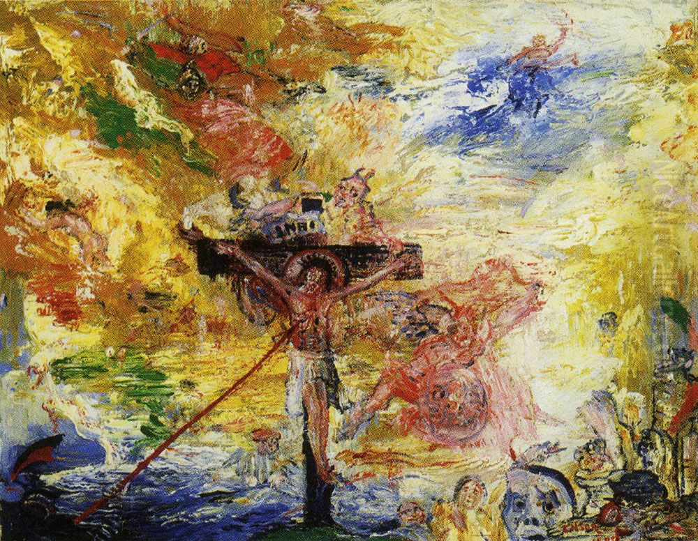 Le Christ tourmente (Christ Tormented) Oil Painting by James Ensor