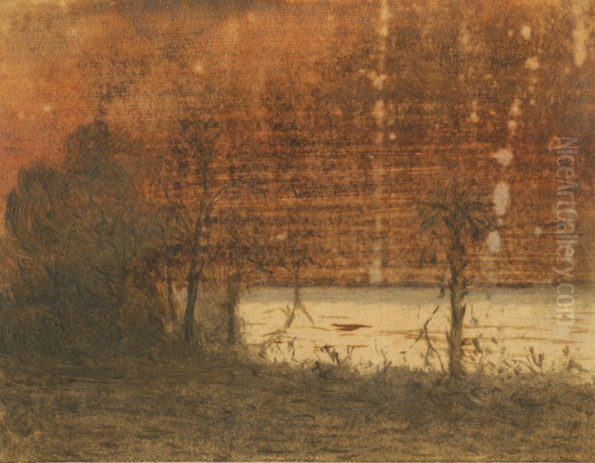 Scene in Florida Oil Painting by George Leo Frankenstein