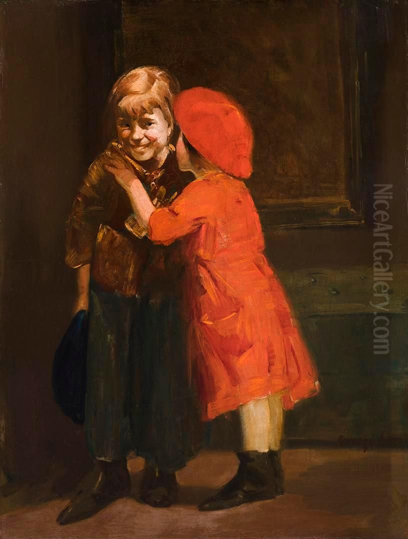 In the Corner Oil Painting by George Luks