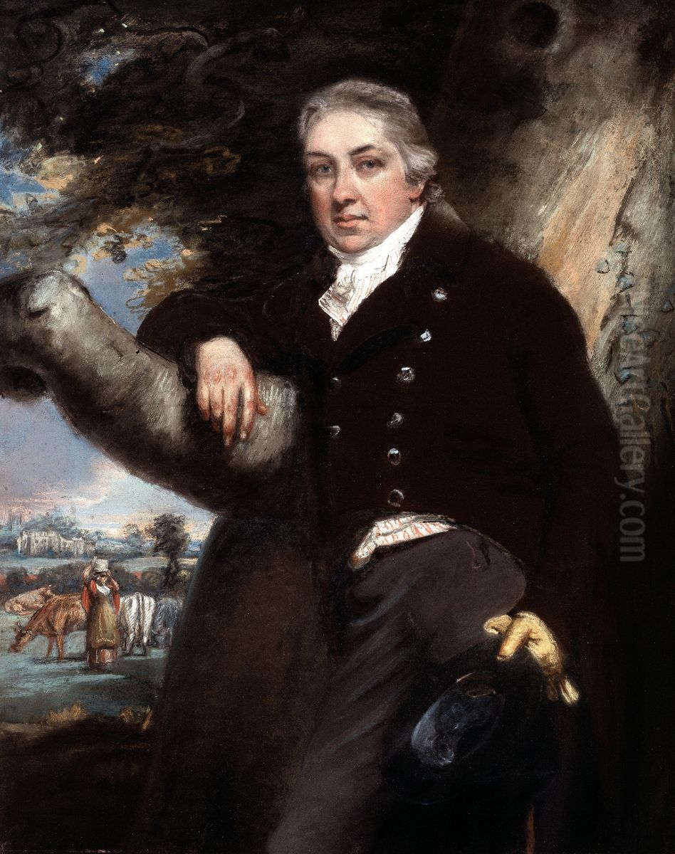 Edward Jenner on a tree Oil Painting by John Raphael Smith
