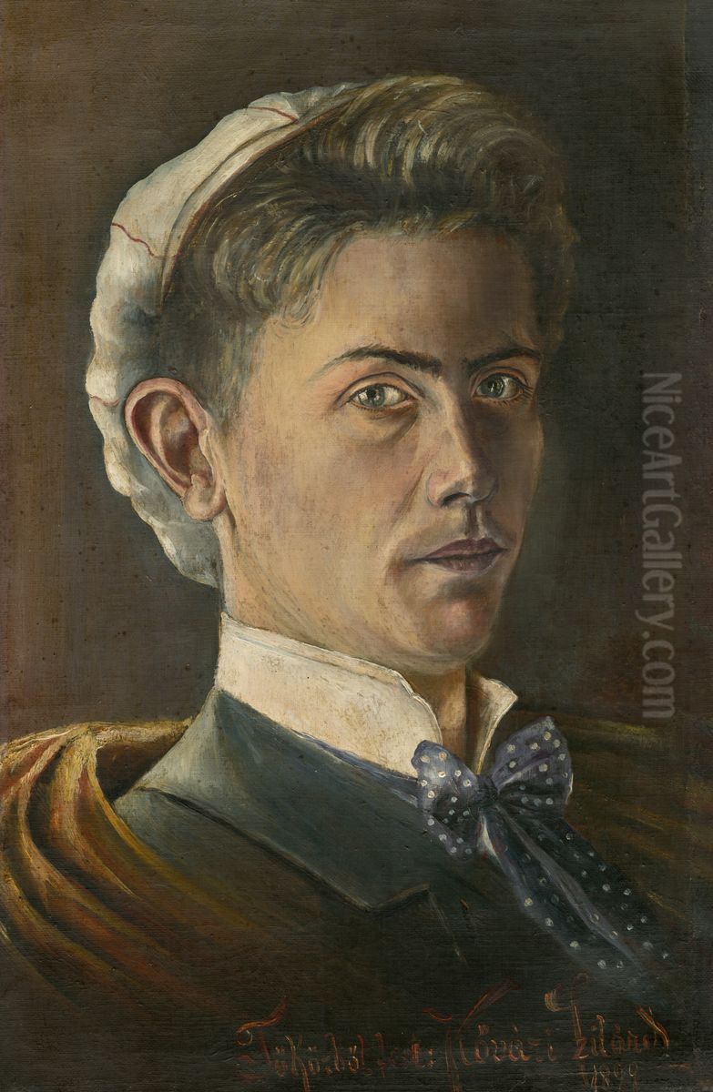 Vlastna podobizen Oil Painting by Konstantin Kovari-Kacmarik