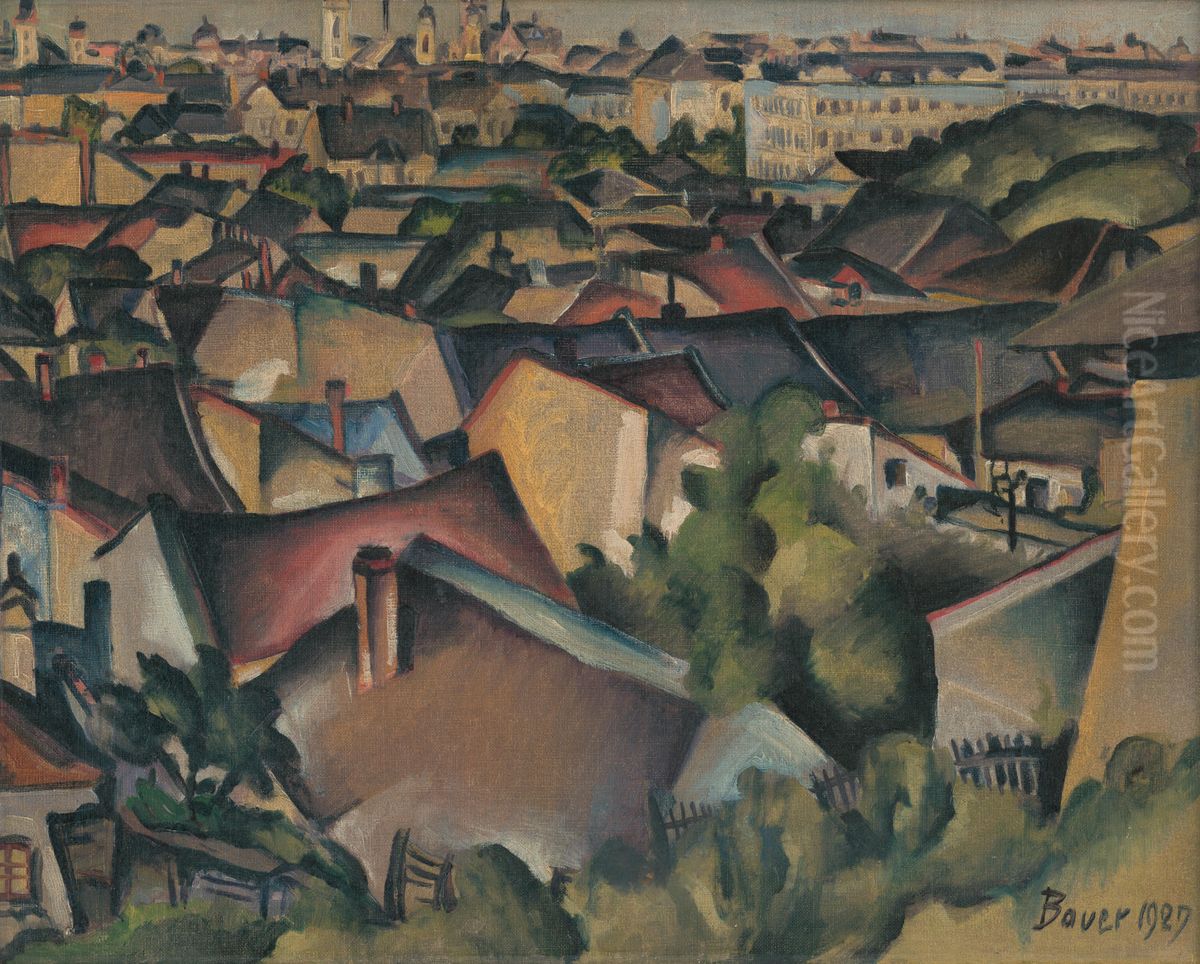 Kosice na jar Oil Painting by Konstantin Bauer