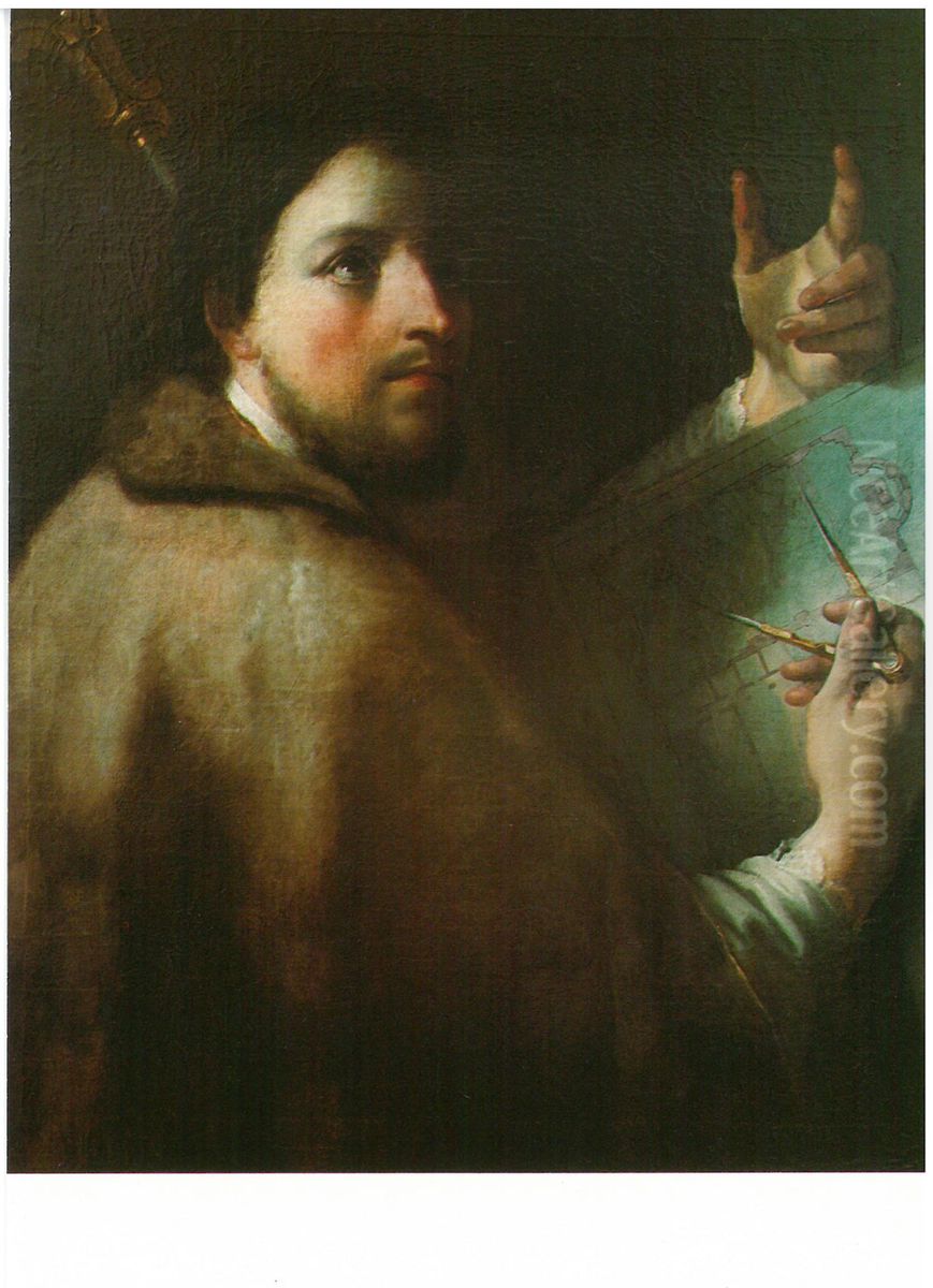 Seliger Rathardus Oil Painting by Johann Evangelist Holzer