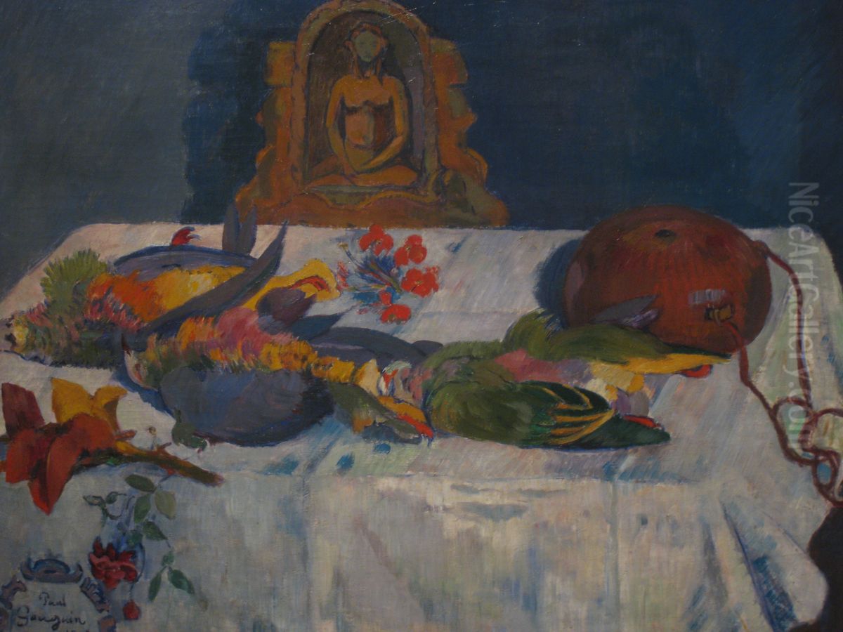 Still Life with Parrots By Paul Gauguin Oil Painting by Paul Gauguin