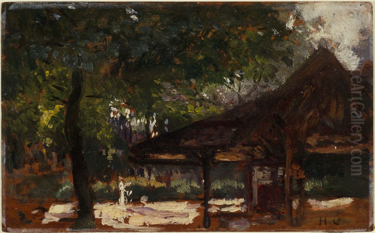 Etude pour le Cercle de l'ile de Puteaux Oil Painting by Henri Gervex