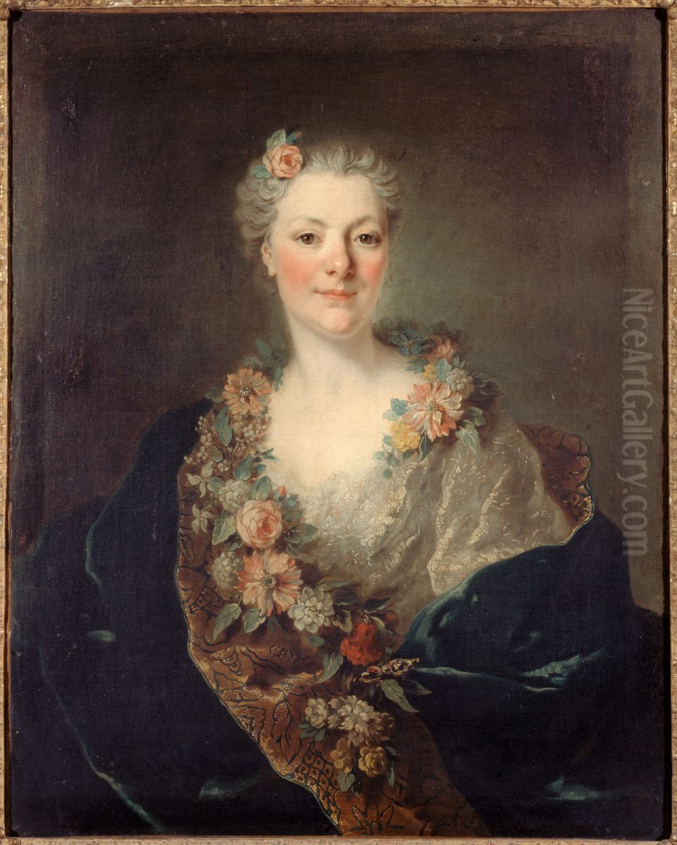 Portrait de Mme Doyen, nee de la Planche, belle-soeur du peintre Doyen Oil Painting by Louis Tocque