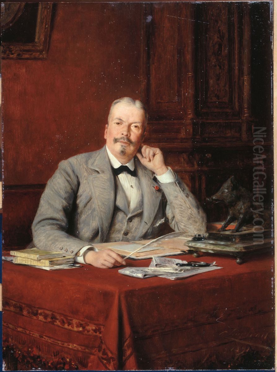 Portrait d'Olympe Heriot (1833-1899), homme d'affaires Oil Painting by Theobald Chartran