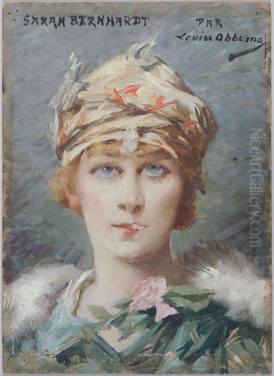 Portrait de Sarah Bernhardt (1844-1923), dans le role d'Adrienne Lecouvreur Oil Painting by Louise Abbema