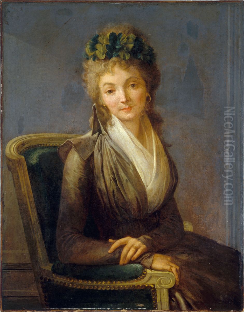 Portrait presume de Lucile Desmoulins (1771-1794) Oil Painting by Louis-Leopold Boilly