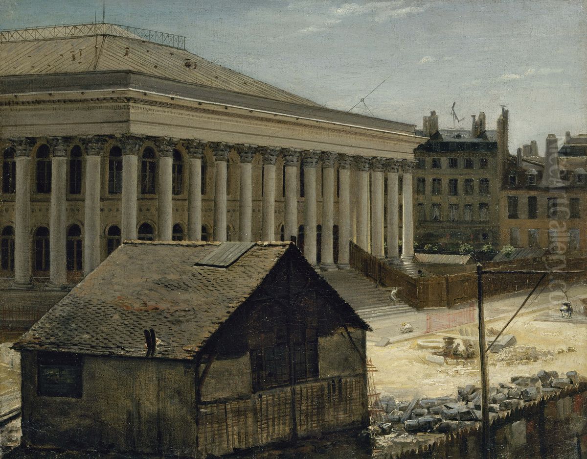 La Bourse en construction Oil Painting by Etienne Bouhot