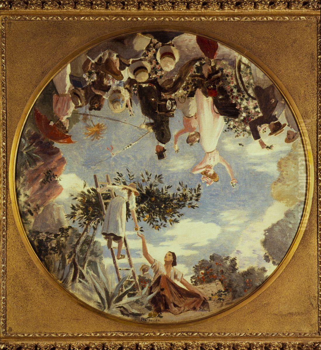 Bataille de fleurs a Nice Oil Painting by Henri Gervex