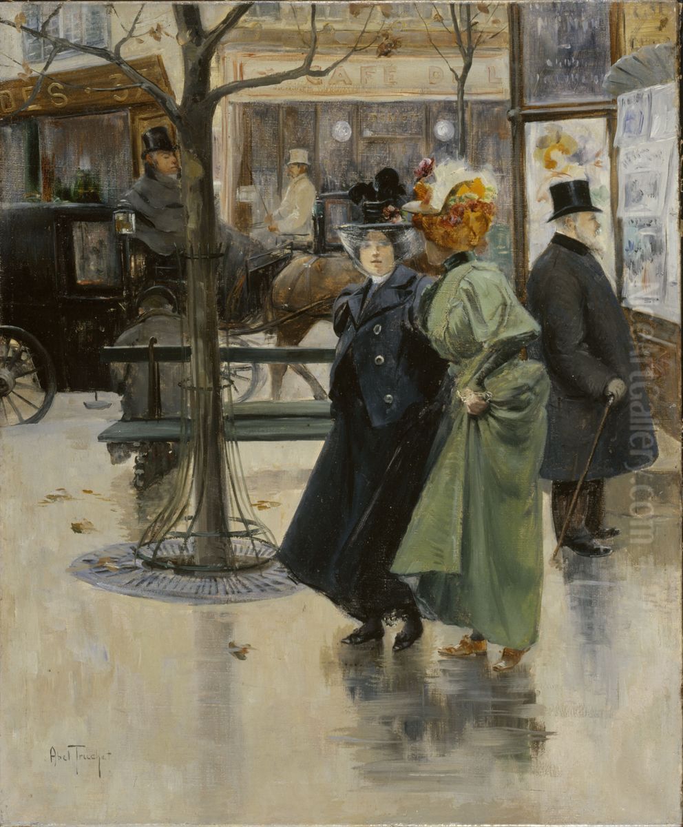 Sur les Boulevards Oil Painting by Louis Abel-Truchet