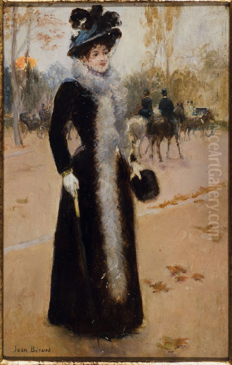 Parisienne au Bois Oil Painting by Jean Beraud
