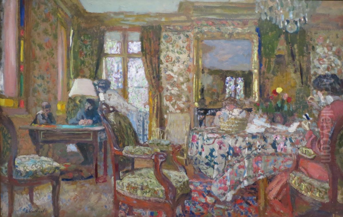 Interieur Oil Painting by Jean-Edouard Vuillard