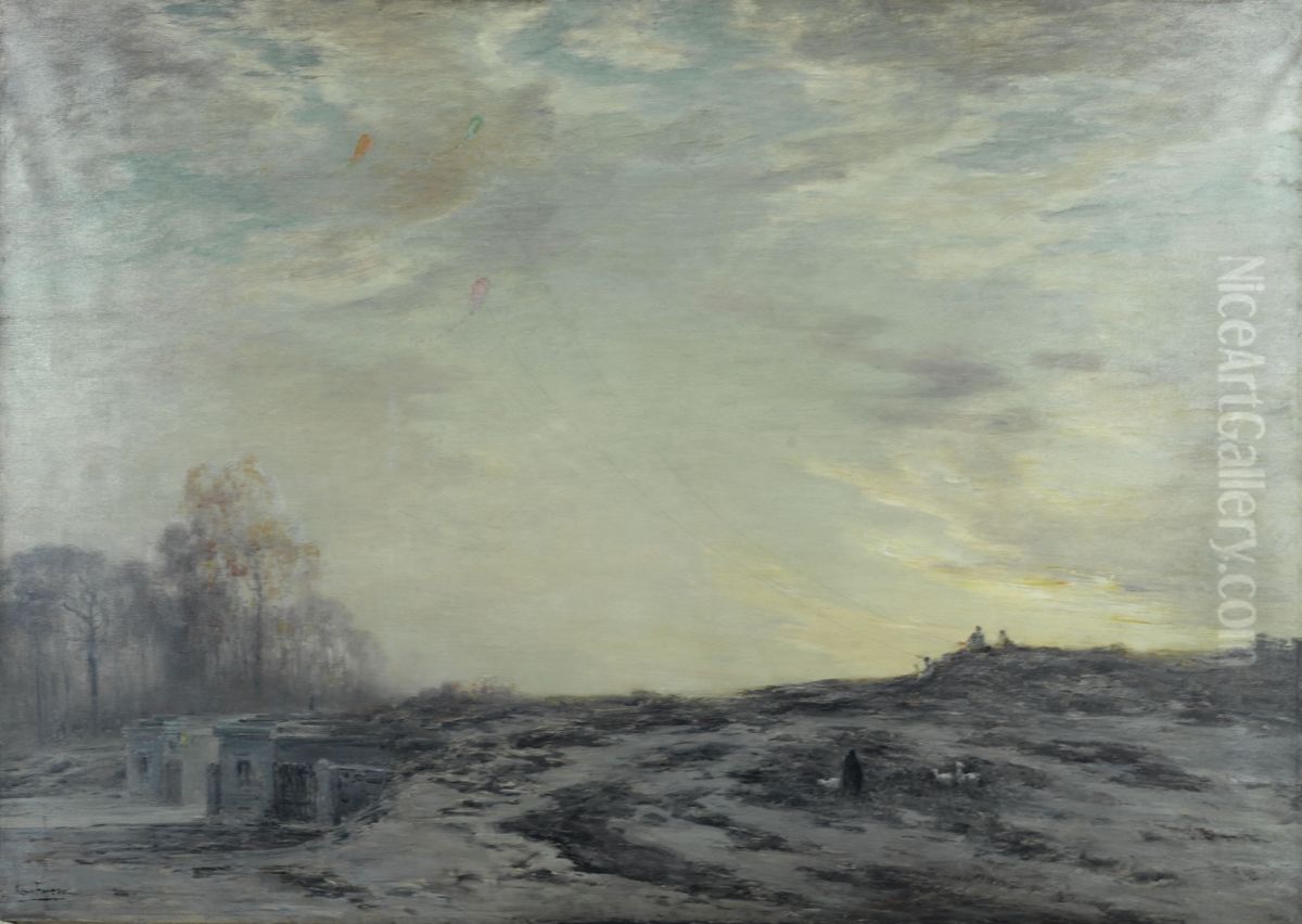 La Banlieue de Paris aux environs des fortifications Oil Painting by Louis-Henri Foreau