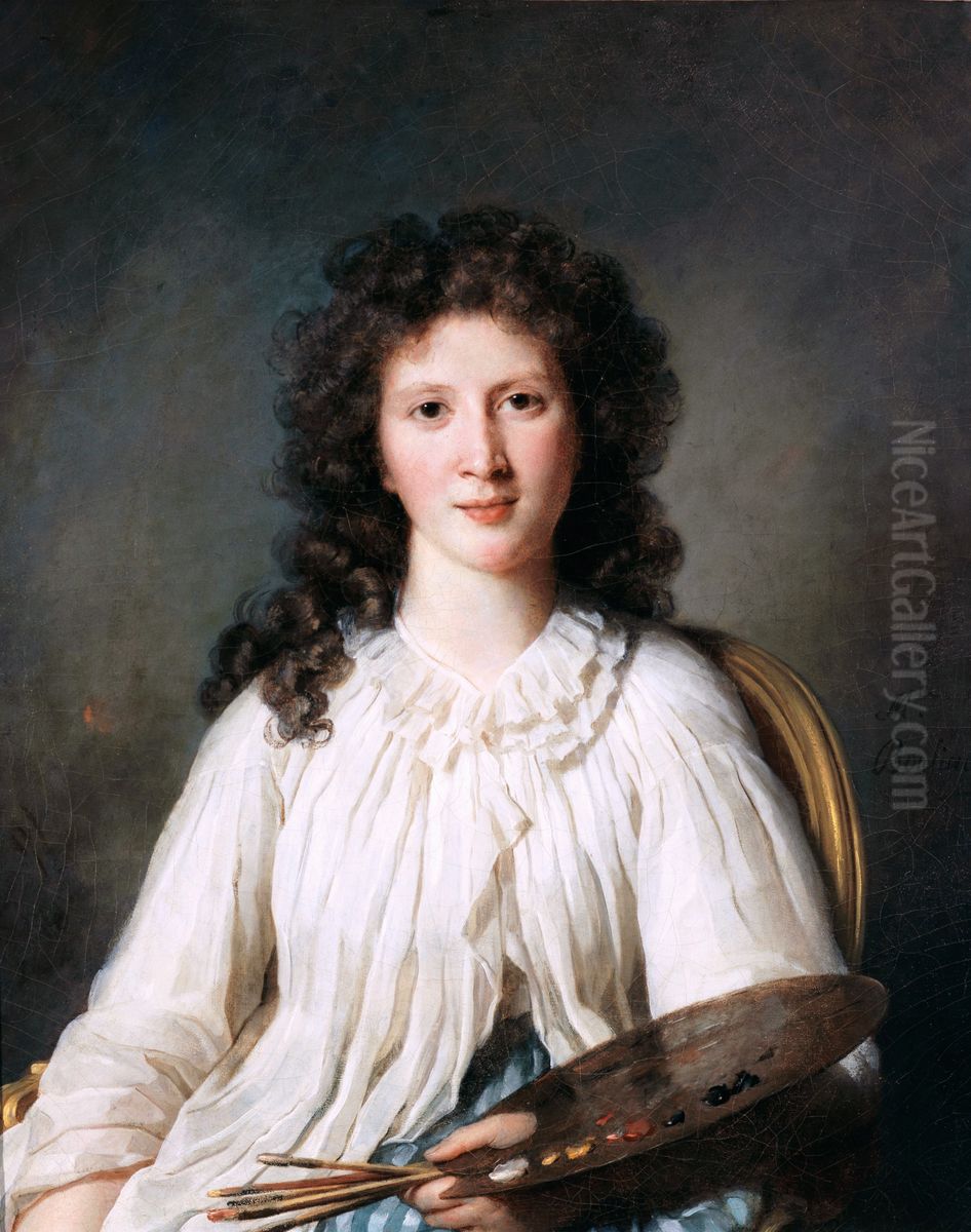 Portrait of Adelaide Binart (1771-1832), epouse Lenoir Oil Painting by Marie-Genevieve Bouliard