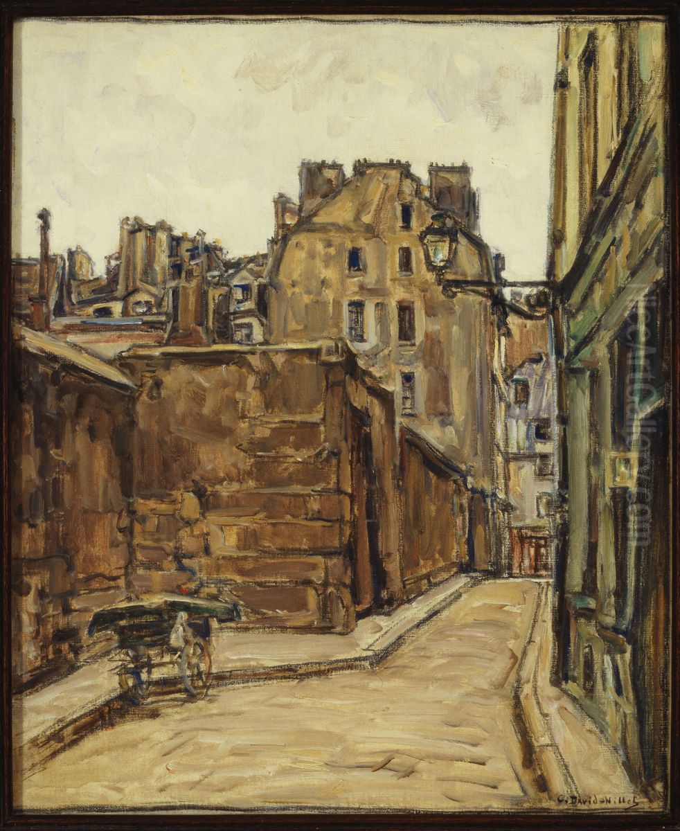 La rue Saint-Julien-le-Pauvre Oil Painting by Germain David-Nillet