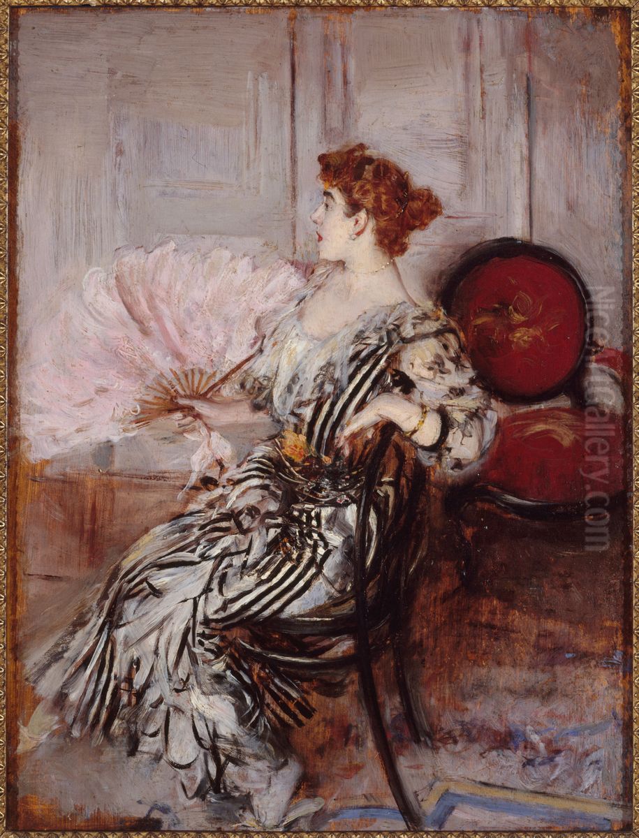 Portrait de Madame Torri, danseuse a l'Opera Oil Painting by Giovanni Boldini