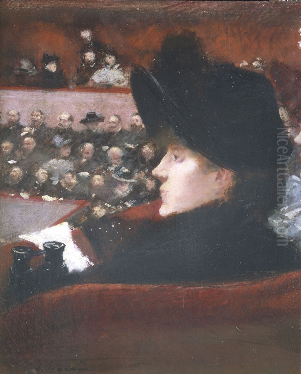 La Loge Oil Painting by Jean-Louis Forain