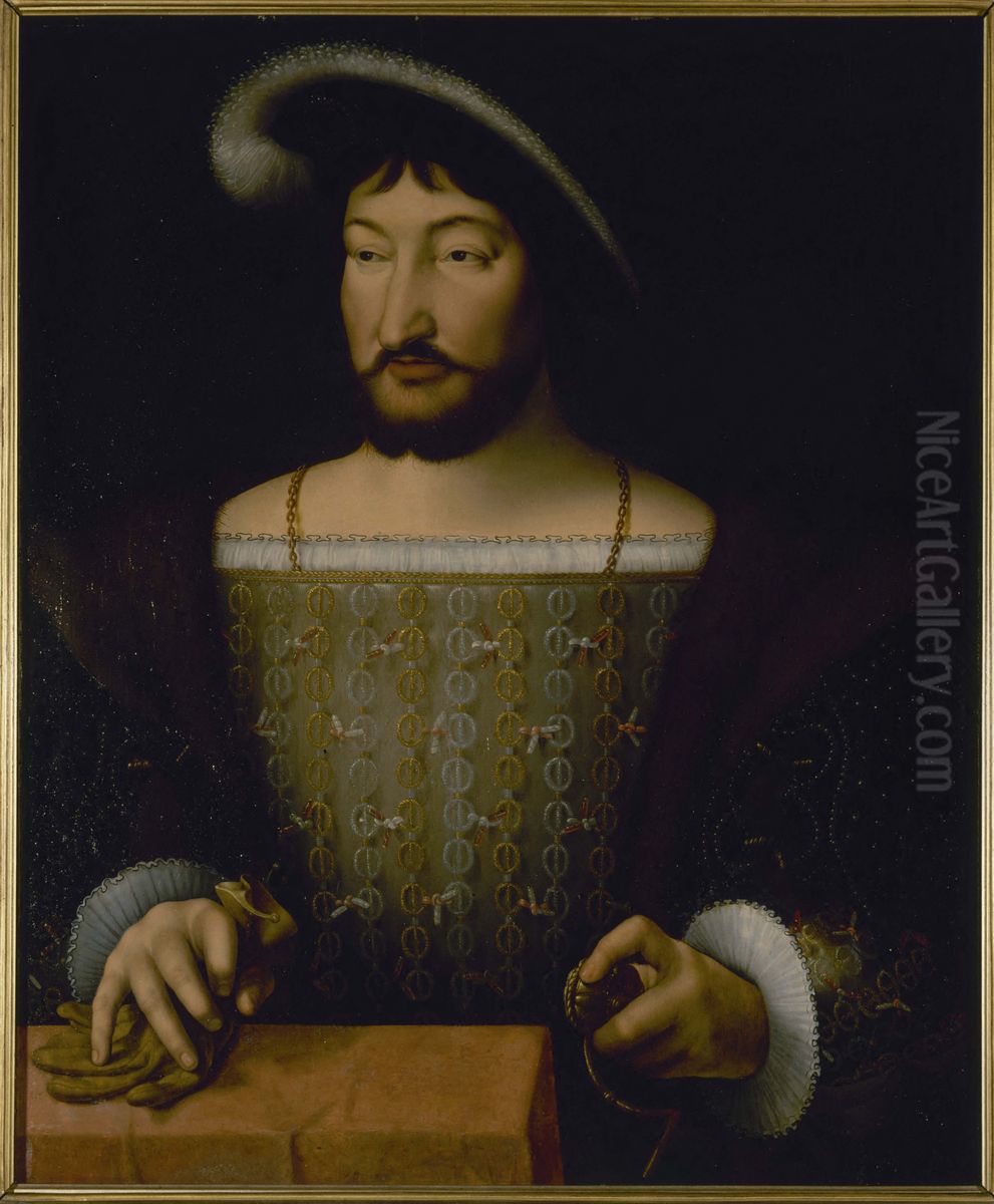 Portrait de Francois Ier, roi de France Oil Painting by Joos Van Cleve