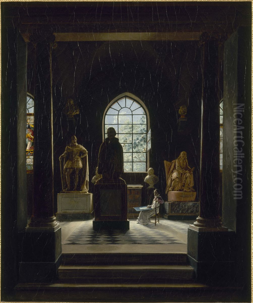 The 17th century hall at the Museum of French Monuments Oil Painting by Mathieu Cochereau