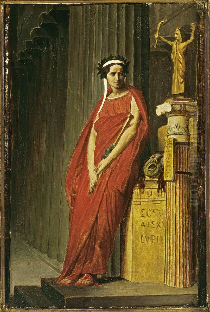 Rachel (1821-1858), en costume de tragedie Oil Painting by Jean-Leon Gerome