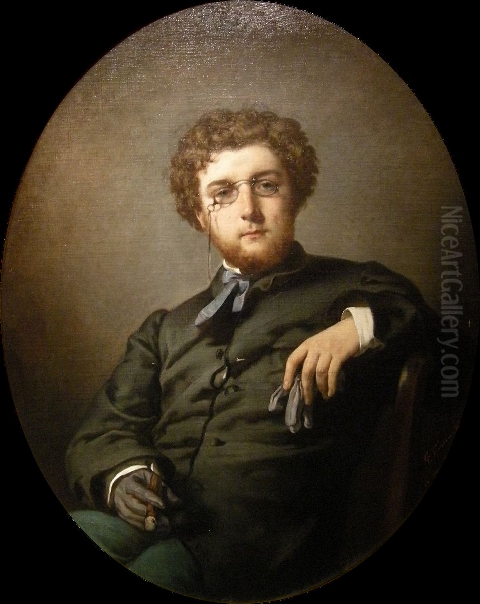 Georges Bizet (1838-1875), compositeur Oil Painting by Felix Henri Giacomotti