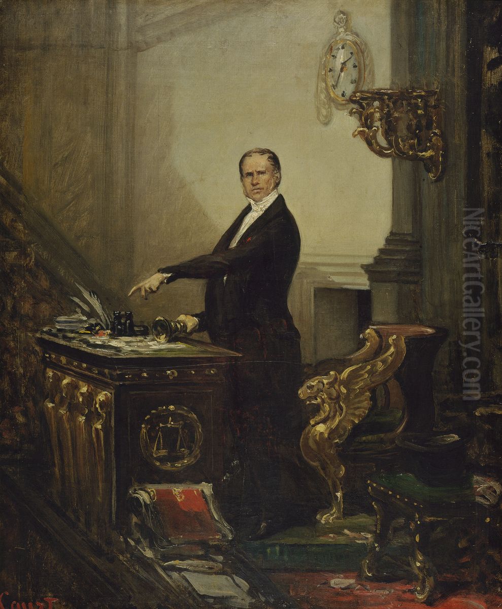 Portrait d'Andre Dupin (1783-1865), president de l'Assemblee legislative en 1850 Oil Painting by Joseph-Desire Court