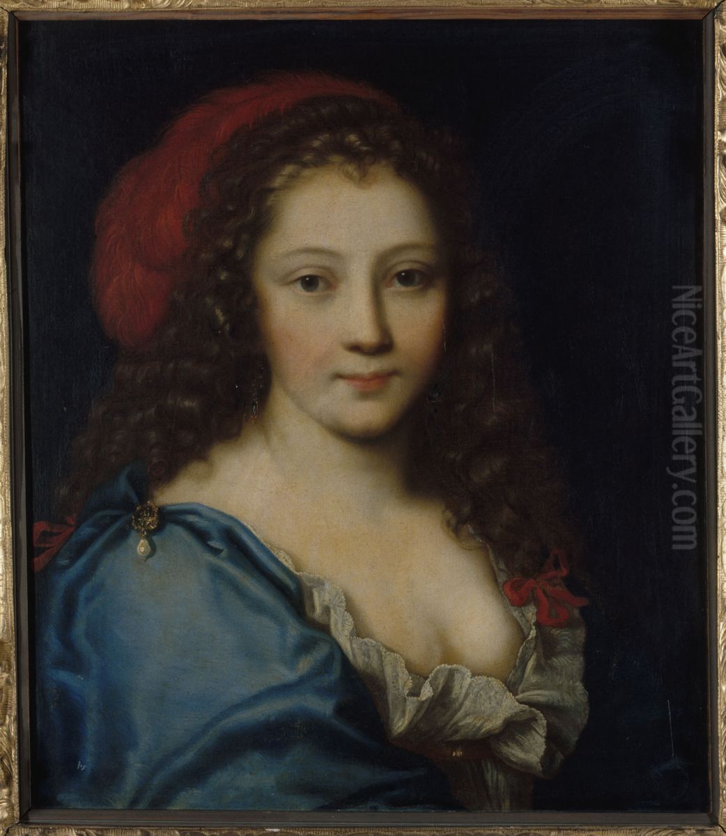 Portrait presume d'Armande Bejart (vers 1640-1700), comedienne Oil Painting by Nicolas Mignard