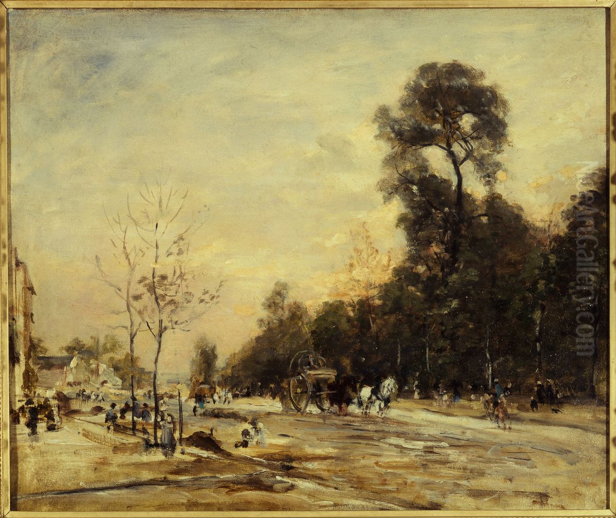La route de la Revolte, le soir Oil Painting by Henri Michel-Levy