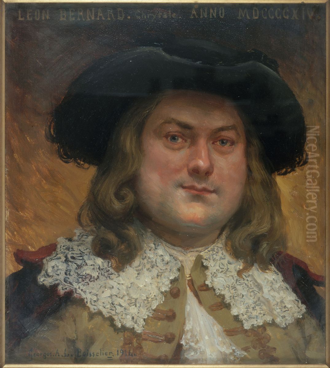 Portrait de Leon Bernard (1877-1935), societaire de la Comedie-Francaise, dans le role de Chrysale de 