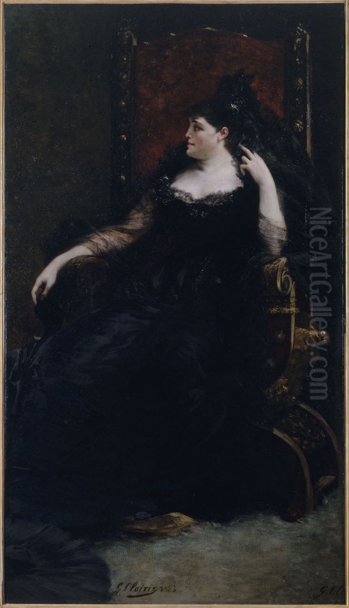 Portrait de -Gabrielle Krauss (1842-1906), chanteuse Oil Painting by Georges Clairin