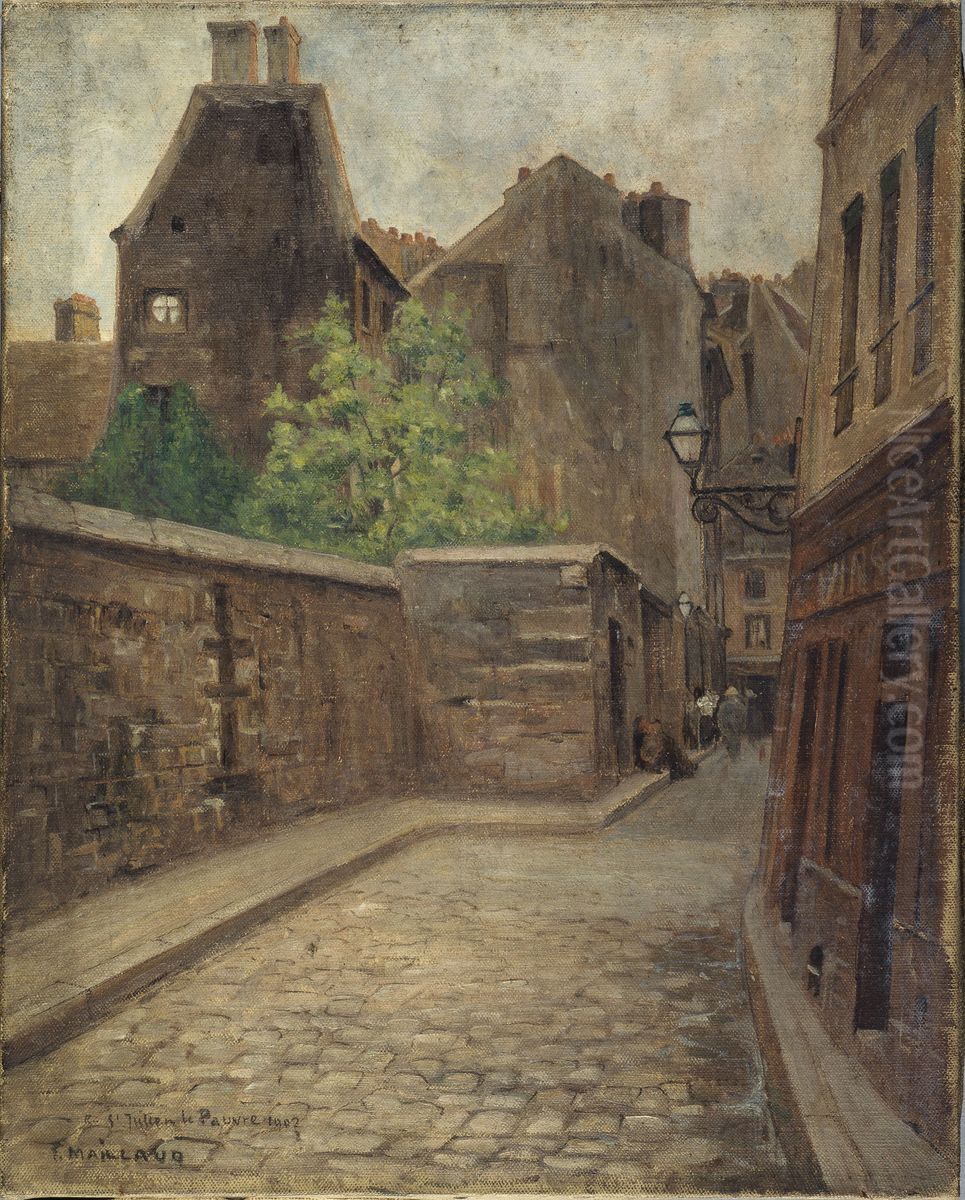 La rue Saint-Julien-le-Pauvre Oil Painting by Fernand Maillaud