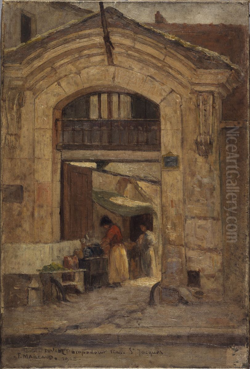 Porte rue Saint-Jacques Oil Painting by Fernand Maillaud