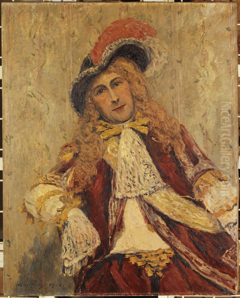Emile Dehelly (1871-1969), societaire de la Comedie-Francaise, en costume de scene Oil Painting by Maxime Maufra