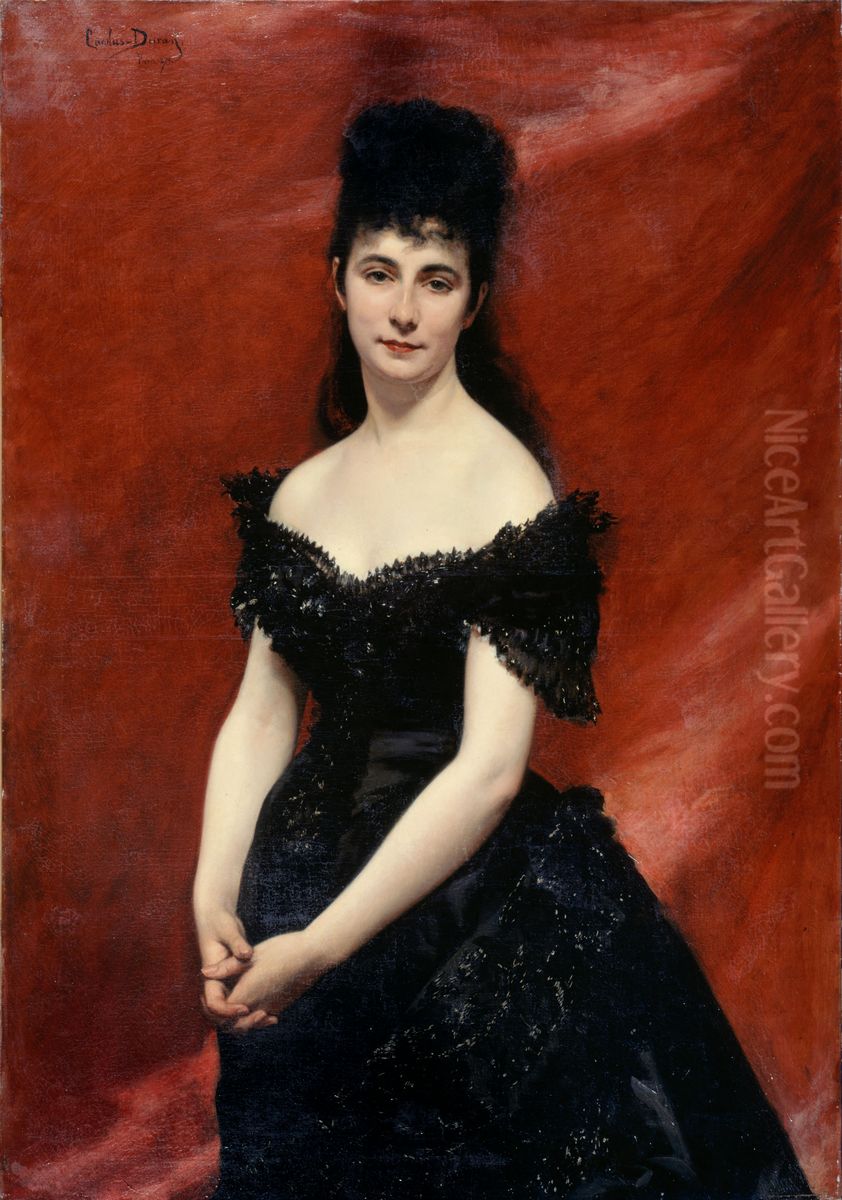 Portrait de Leonie Dufresne, baronne le Vavasseur, puis marquise de Vaucouleurs de Lanjamet Oil Painting by Carolus-Duran