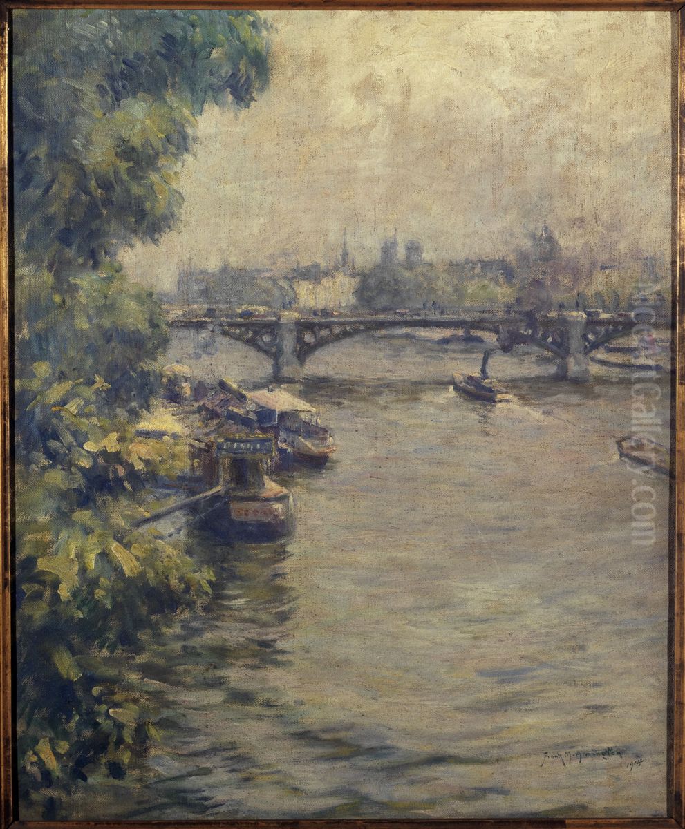 Le pont du Carrousel Oil Painting by Frank Armington