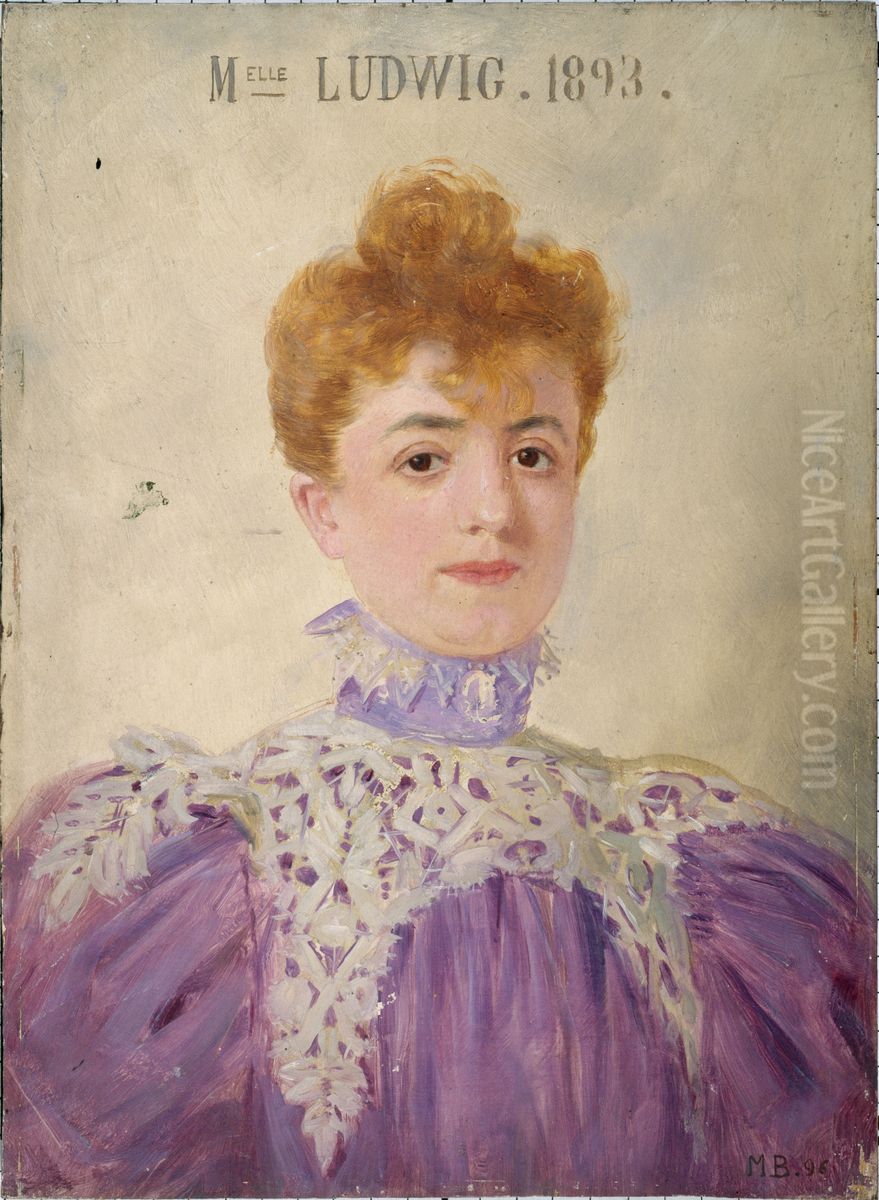 Jeanne Ludwig (1867-1898), societaire de la Comedie-Francaise Oil Painting by Marcel Baschet