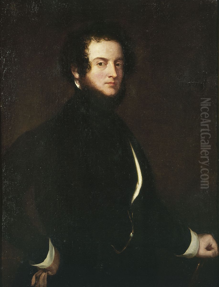 Autoportrait du comte Alfred d'Orsay (1801-1852) Oil Painting by Alfred d'Orsay