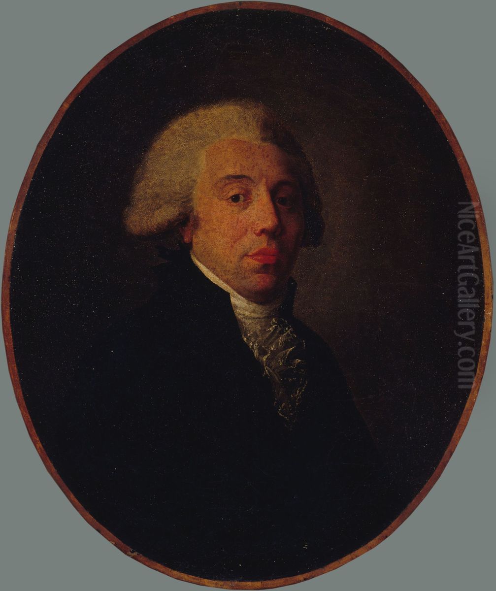 Portrait d'homme, epoque revolutionnaire Oil Painting by Eustache-Francois Duval